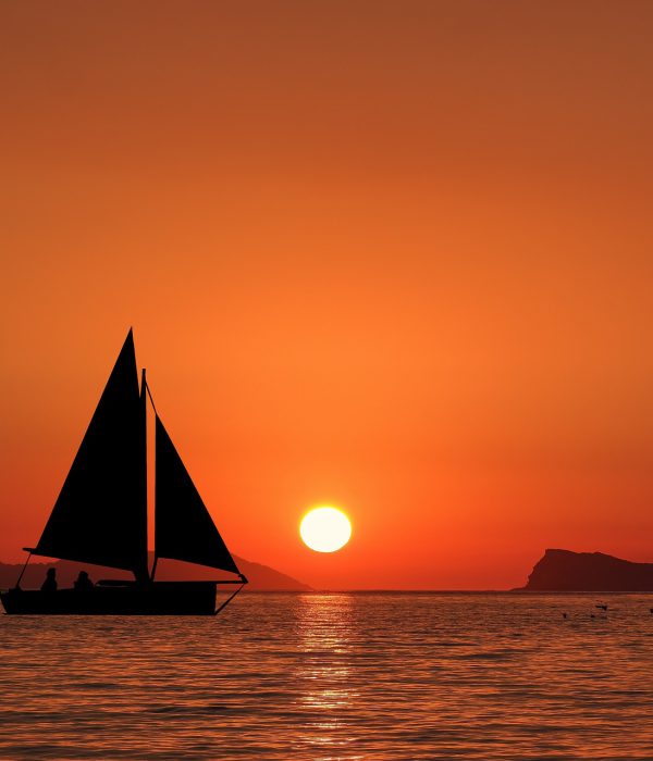 Sunset sailing rhodes island